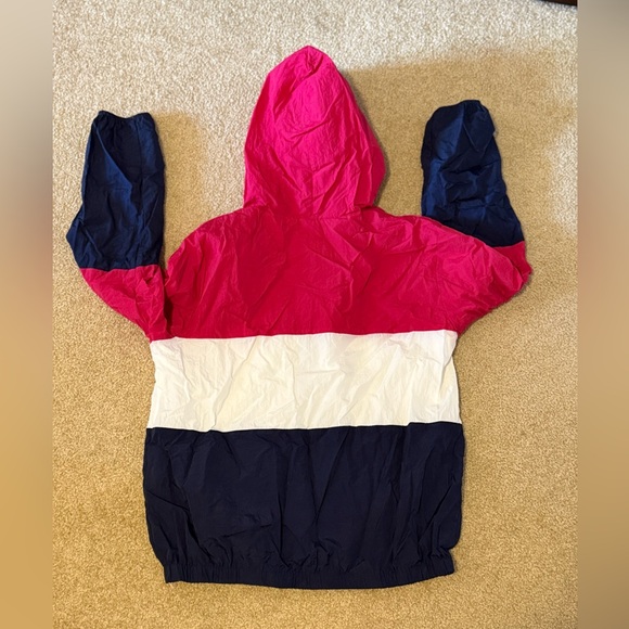 Wild Fable Red, White, and Blue Color Block Windbreaker, Size Medium - Picture 2 of 5